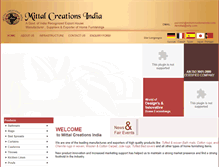 Tablet Screenshot of mittalcreationsindia.com